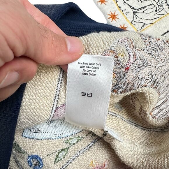 Samuel Zelig Gallery 002 Hoodie Size XS Oatmeal Embroidered - Picture 7 of 7